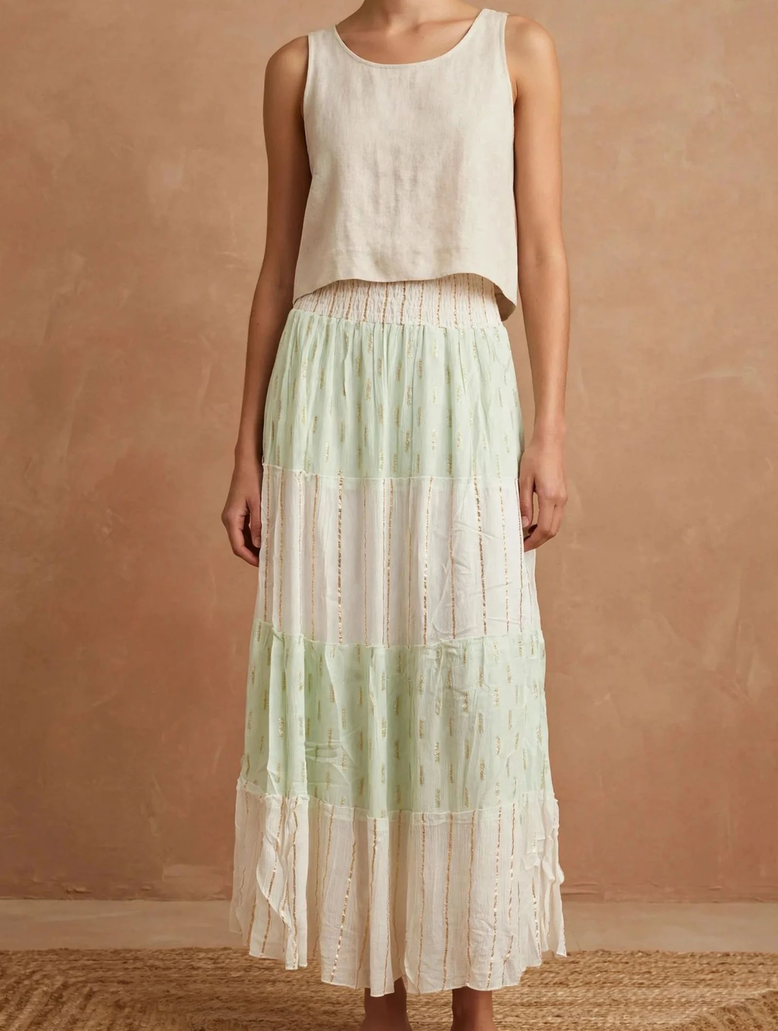 Falda fantasía verde